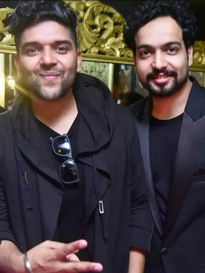 It's always a great time collaborating with talent from the music world. Here I am with the pride of Punjab, Guru Randhawa, after a styling session.