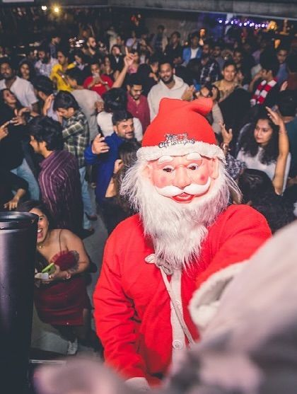 Even Santa made an appearance at our Christmas party at Flo Church Street. It's all about creating fun and memorable moments for the crowd.