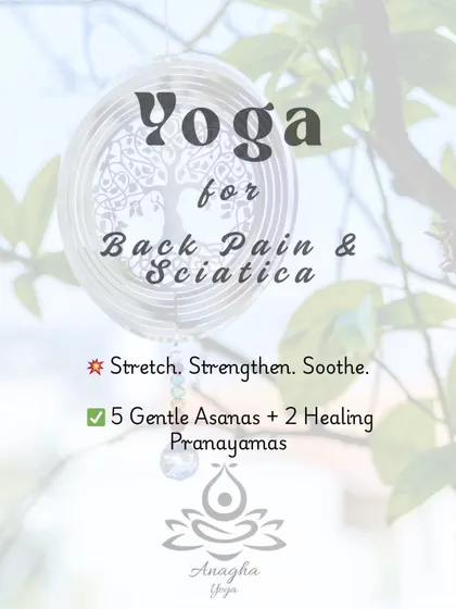 I offer gentle, effective yoga sequences to manage and relieve chronic back pain and sciatica. My personalized plans focus on strengthening the spine, improving mobility, and soothing the nervous system for long-term relief.