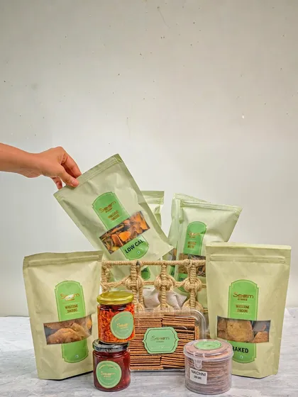 This is snacking you can feel good about. My health-conscious range is baked, not fried, and made with clean, simple ingredients. It's a table full of goodness, minus the guilt.