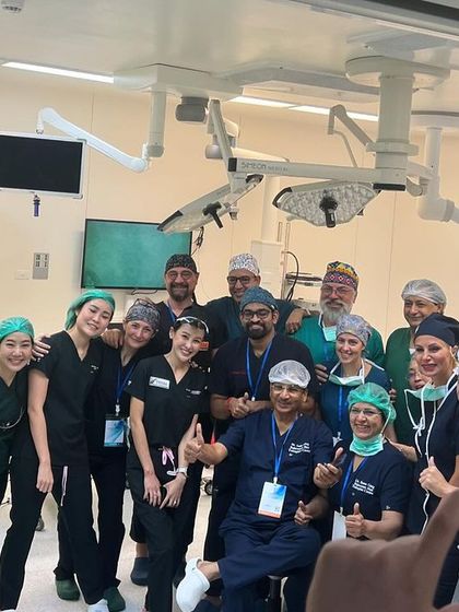 A great shot of the entire surgical team after a successful demonstration at the FUEASIA workshop in Thailand.
