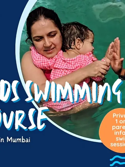 This is an ad for my kids swimming course in Mumbai. I offer private one-on-one parent-infant swim sessions, bringing personalized instruction to the comfort of your home.