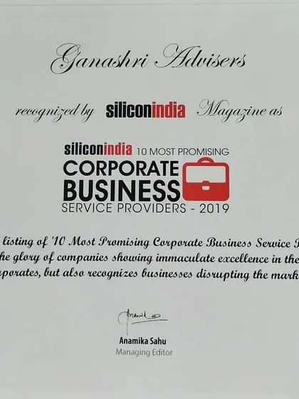 I was proud when Siliconindia Magazine named us one of the '10 Most Promising Corporate Business Service Providers'. This recognition highlights our work in helping businesses navigate their financial challenges and grow.