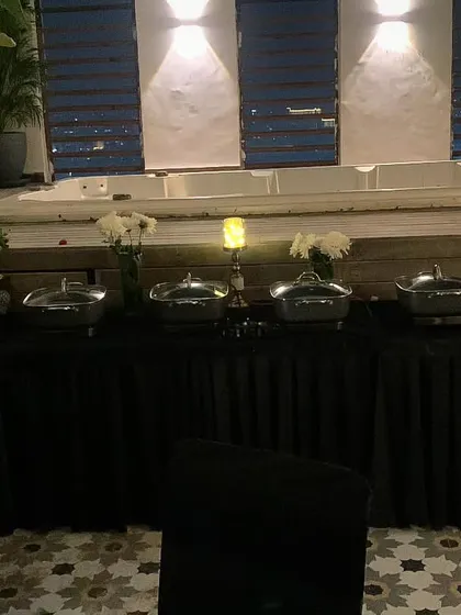 A sleek, modern, all-black theme for a private party at M3M. This setup demonstrates my ability to create a contemporary and stylish ambiance for any event.