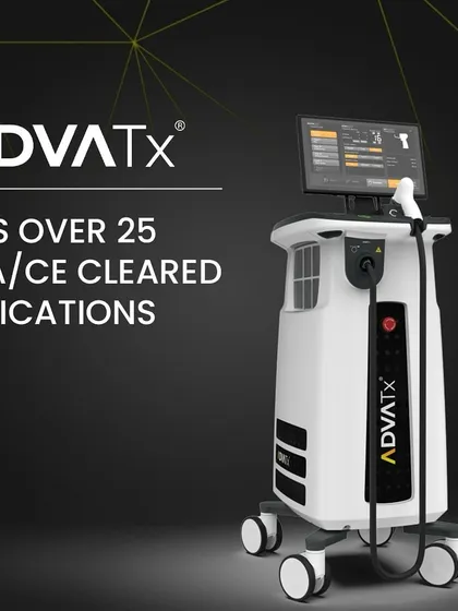 This is the ADVATx, one of the advanced medical lasers I use in my clinic. With over 25 FDA/CE cleared indications, this solid-state laser allows me to provide highly targeted and effective solutions for a wide range of skin concerns.