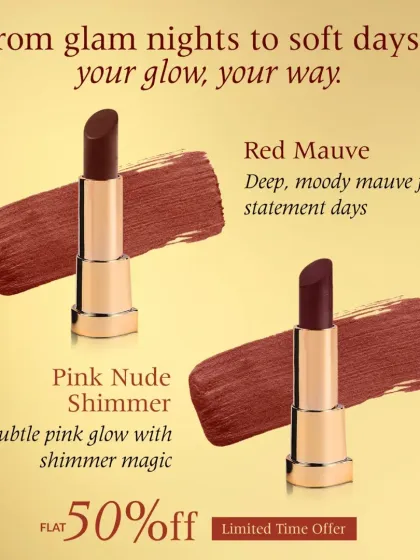 Whether you need a statement look for a glam night or a subtle glow for a soft day, I have a shade for you. Red Mauve offers a deep, moody tone, while Pink Nude Shimmer provides a magical, subtle pink glow.