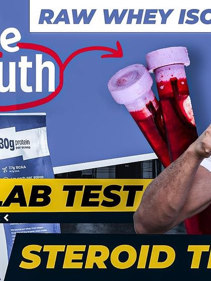 The Whole Truth Raw Whey Isolate: Steroid Test. A promotional image for the video where I test this whey isolate for banned substances.