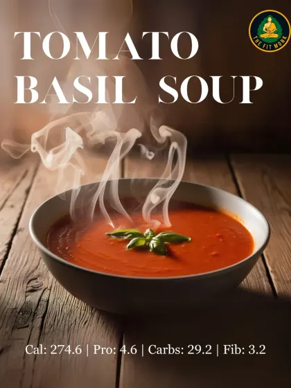 A timeless classic, my Tomato Basil Soup is rich, tangy, and aromatic. It's the perfect way to warm up while keeping your nutrition in check.