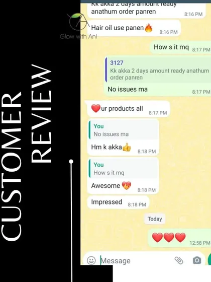 Simple and sweet. This customer was so impressed with my products. A few words like this are enough to make all my hard work feel worth it.
