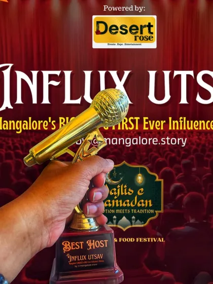 Another shot of my "Best Host" award from the Influx Utsav. This recognition fuels my passion for connecting with audiences and creating memorable live experiences.