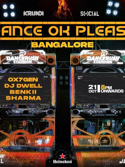 The poster for another edition of Dance Ok Please, this time with dnb OG Ox7gen. It's always inspiring to play with artists who have paved the way for the scene.