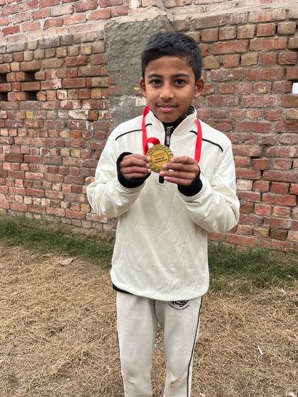 Aayush Neupane, one of our promising junior opening batsmen, after a Man of the Match performance.