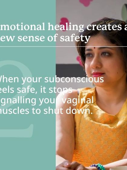 Emotional healing creates a new sense of safety. When your subconscious feels safe, it stops signaling your vaginal muscles to shut down, allowing for physical healing to begin.