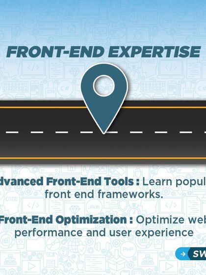 Next in the roadmap is Front-End Expertise. Here, you will learn popular frameworks and tools to build beautiful, high-performance user interfaces that create a great user experience.