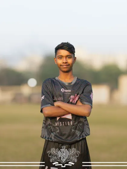 U17 Lion, arms crossed and ready.