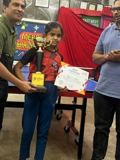 A proud moment for this young champion. Her success in the tournament reflects the high-quality training provided at our academy.