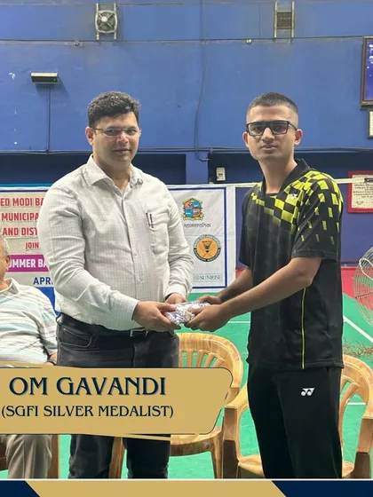 SGFI Silver Medalist Om Gavandi being honored at the start of our annual summer camp.