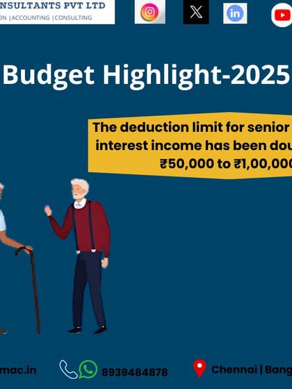 A major highlight from the 2025 budget is for senior citizens. The deduction limit on interest income has been doubled from ₹50,000 to ₹1,00,000, providing significant relief.