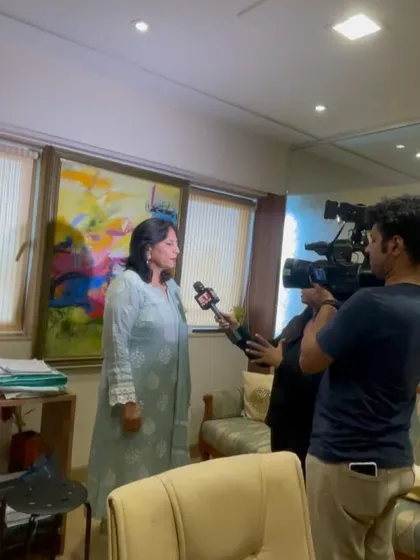 The process of a media interview, from setting up the equipment to delivering the final take.