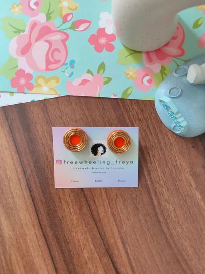 My zardozi studs are perfect for everyday wear or for the office. They feature intricate thread work and are available in a wide range of colors to match any outfit.