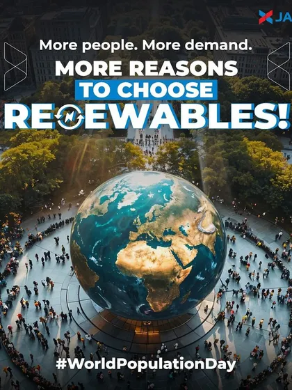 More people means more demand, and more reasons to choose renewables. As the world's population grows, the pressure on our planet increases. This World Population Day, we advocate for the shift to renewable energy to support responsible and sustainable growth.