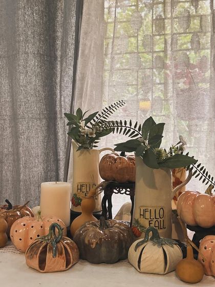 My Fall Collection is all about bringing the cozy feeling of autumn indoors. These pieces are designed to be mixed and matched to create your perfect fall decor.