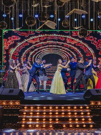 Dancing at your friend's sangeet is always the best feeling. This group performance was full of energy and joy.