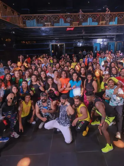 Our Zumba family in one frame. This picture from "The Boy's Zumba Master Class" captures the spirit of our community: all ages, all levels, just pure joy and encouragement.