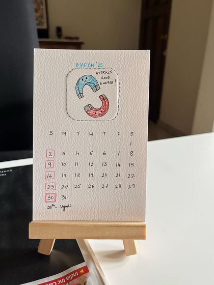 Shraddhadoodles - Custom Art & Merchandise Hand-drawn 2025 Desk Calendars photo 6