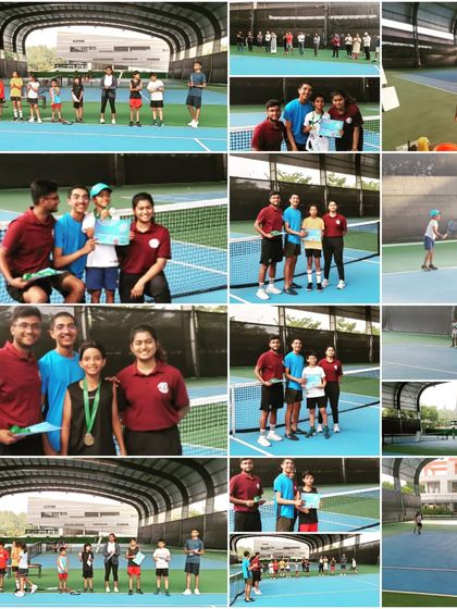 A collage capturing memorable moments from our "Mighty Acers" tournament. These events are a highlight of our programs, bringing our community together for friendly competition.