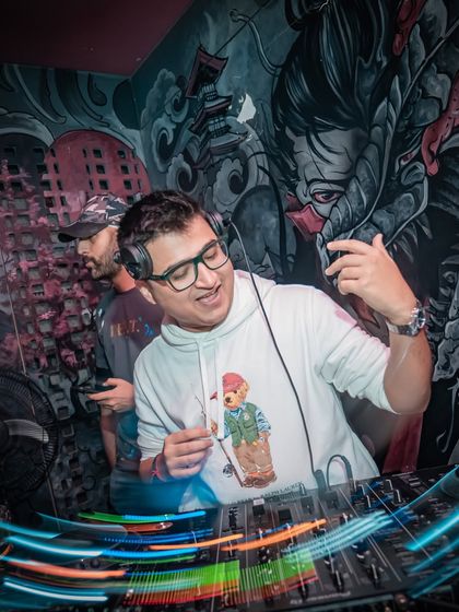 This shot, with the light trails, feels like a trailer for my life. Always in motion, always surrounded by music.