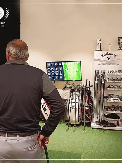 My studio is equipped with everything a golfer needs to analyze and improve their game, with the TrackMan simulator at the center of it all.