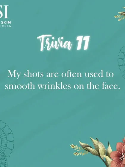This trivia asks about the shots used to smooth wrinkles, also known as "Barbietox." The answer is Botox.