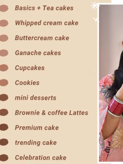 A detailed look at the wide range of topics covered in my 25-day course, from basics like tea cakes and cookies to advanced celebration and trending cakes.