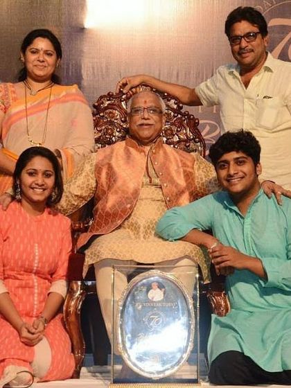A beautiful family portrait with my Guruji at the center. He is a guiding light for all of us.