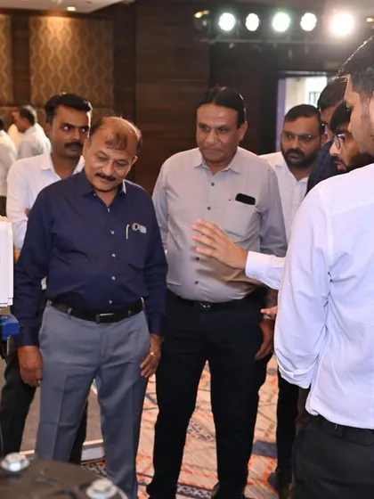 An interactive session at 'Udgosh 2.0', where guests get a close-up look at our semi-automatic disc filters and other innovative products.