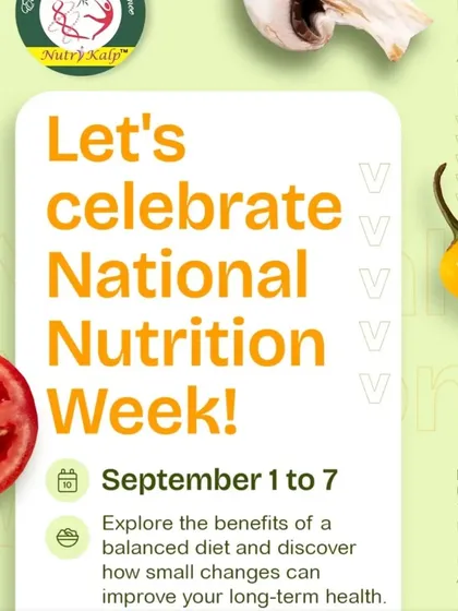 Let's celebrate National Nutrition Week by exploring the benefits of a balanced diet. Even small changes can improve your long-term health.