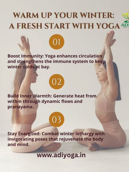 Warm up your winter with yoga. My sessions help boost immunity, build inner warmth through dynamic flows, and keep you energized to combat winter lethargy.