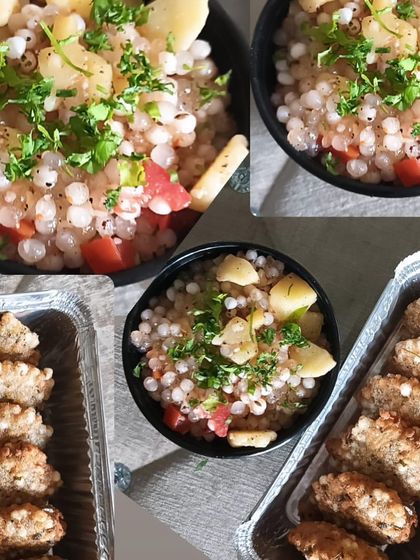 A beautiful spread of my Navratri specials, including Sabudana Khichdi and crispy Sabudana Tikkis.