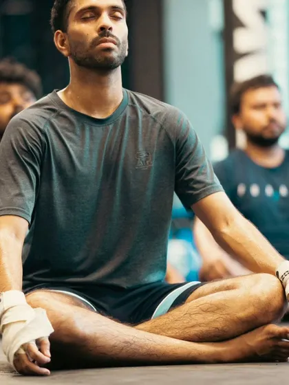 The fight is as much mental as it is physical. We end our sessions with meditation to center the mind, control the breath, and reflect on the grind. This is how we build true strength.