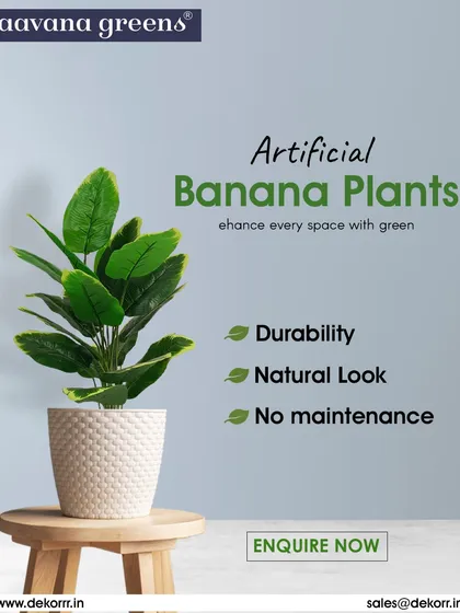 This artificial Banana Plant is durable, natural-looking, and requires no maintenance. It's a great way to enhance any space with a touch of green.