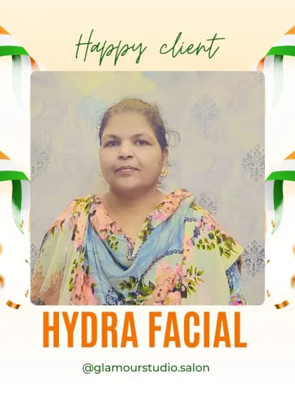 This client is pleased with her Hydra Facial. Her glowing skin and happy face are the best testimonials for our work.