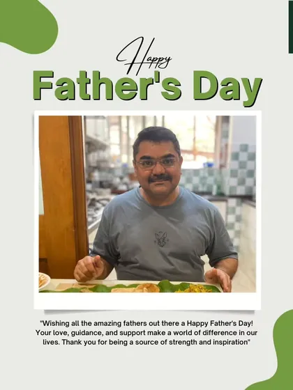 A Happy Father's Day wish featuring our founder, Nikhil Tipnis. Food has always been his way of showing love and creating memories, a tradition he continues with The Marathi Pangat.