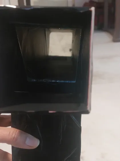 A look inside the periscope, showing the mirrors placed at a 45-degree angle. This simple setup is the secret to how it works, a concept the kids could see and understand.