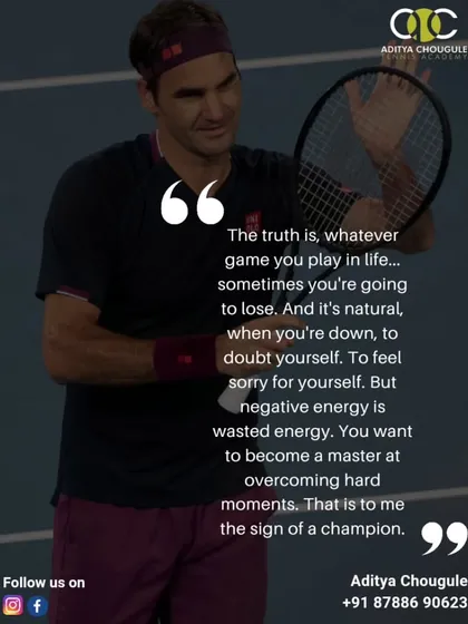 Overcoming hard moments is the sign of a champion. We help our players master their mental game, turning negative energy into positive, focused action.