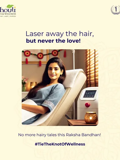This Raksha Bandhan, give the gift of freedom from the daily routine of waxing and shaving. My laser hair reduction service is more than a cosmetic treatment; it's a promise of long-lasting smooth skin and carefree confidence. It's about tying a knot of wellness and self-care.