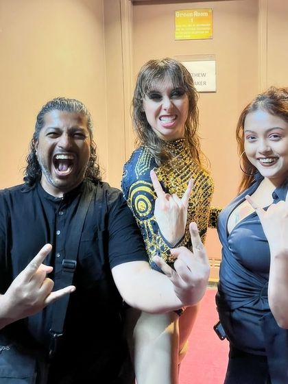 Rocking out with Veronica Swift. Her "TransGenre" style is brave and inspiring.