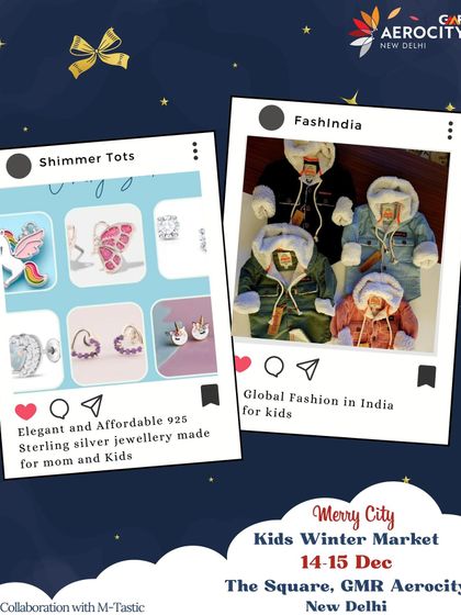 Featuring elegant sterling silver jewellery from Shimmer Tots and global fashion for kids from FashIndia, all part of our curated market.