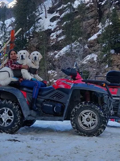 Who says you can't enjoy a snow day in style? An ATV ride through the snowy landscapes of Himachal was an unforgettable part of our first big road trip together.