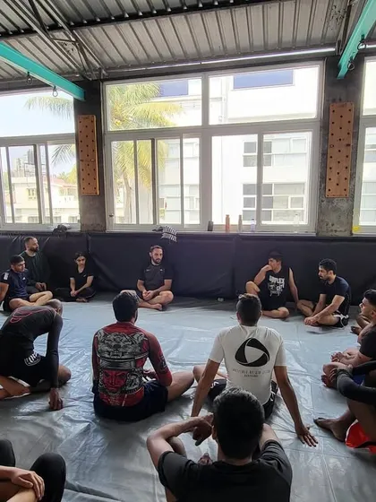 Another angle of the group listening intently during the Dustin Stoltzfus seminar. Learning is a constant process.